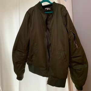 GREEN BOMBER JACKET